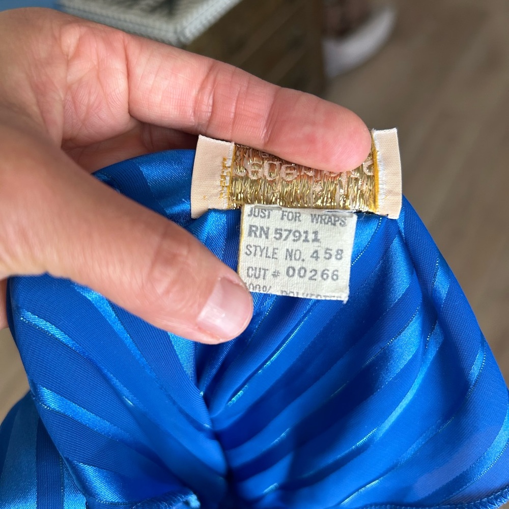 Fredericks of Hollywood (vintage, )electric blue party dress - Picture 3 of 6